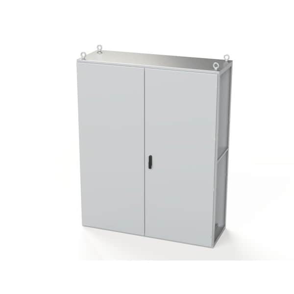 3 Point Latch with Padlock Swing Handle Electrical Enclosures, 78.74 in H, 22 in D, 62.99 in W